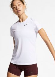 Тенісна футболка жіноча Nike Leg Tee Crew white/black
