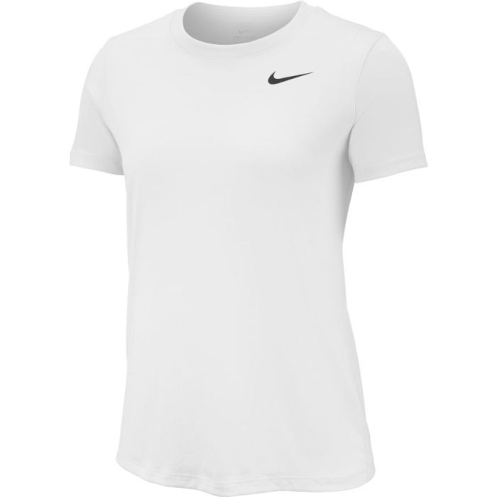 Теннисная футболка женская Nike Leg Tee Crew white/black