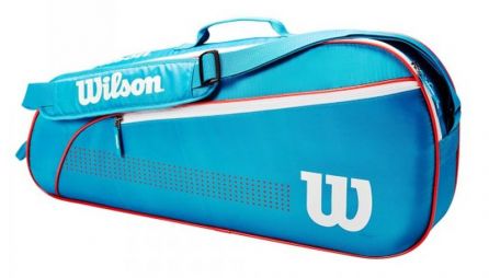 Теннисная сумка Wilson Junior 3 Pk Tennis Bag blue/white/coral