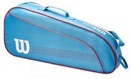 Теннисная сумка Wilson Junior 3 Pk Tennis Bag blue/white/coral