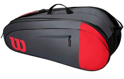 Теннисная сумка Wilson Team 6 Pk Bag red/grey