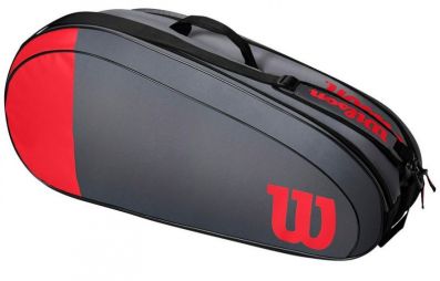 Теннисная сумка Wilson Team 6 Pk Bag red/grey