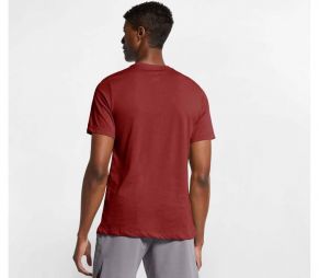 Теннисная футболка мужская Nike Dry Tee Dfc Crew Solid dark cayenne/black