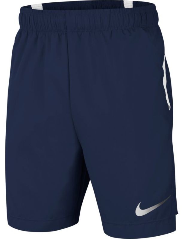 Теннисные шорты детские Nike Boys Woven Short midnight navy/white