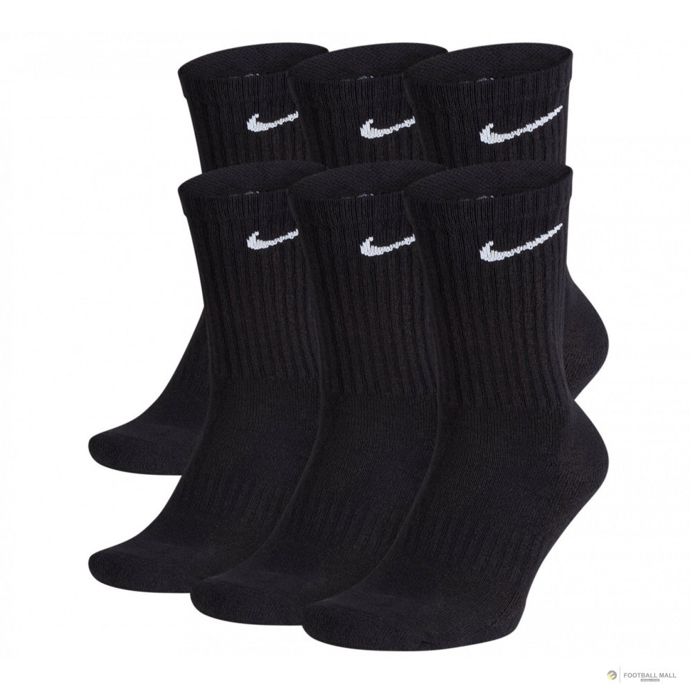 Nike Everyday Cotton Cushioned Crew 6-pack/black/white