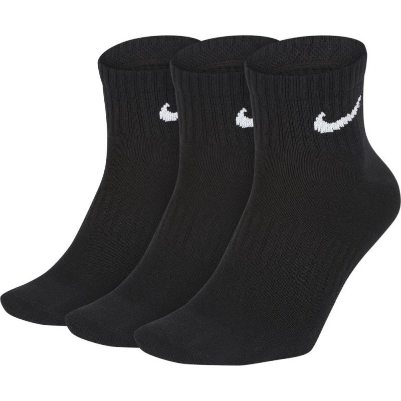 Nike Everyday Cushioned Quarter Ankle 3-pack/black/white