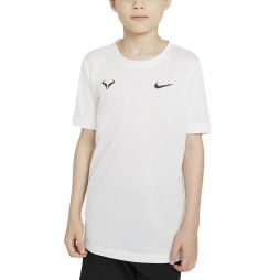 Тенісна футболка дитяча Nike Court Tee Rafa white/black Тенісна футболка дитяча Nike Court Tee Rafa white/black