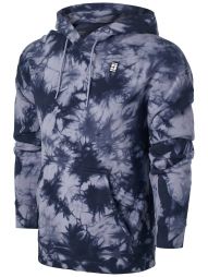 Реглан мужской Nike Court Fleece Hoodie Heritage Dye indigo haze/white