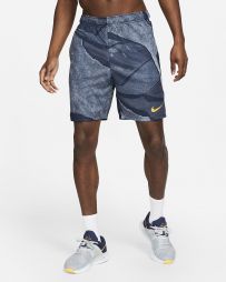 Тенісні шорти чоловічі Nike Court Printed Short dark grey/yellow