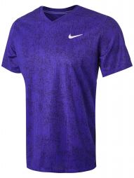 Тенісна футболка чоловіча Nike Victory Print T-Shirt concord/black/white