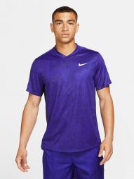 Тенісна футболка чоловіча Nike Victory Print T-Shirt concord/black/white