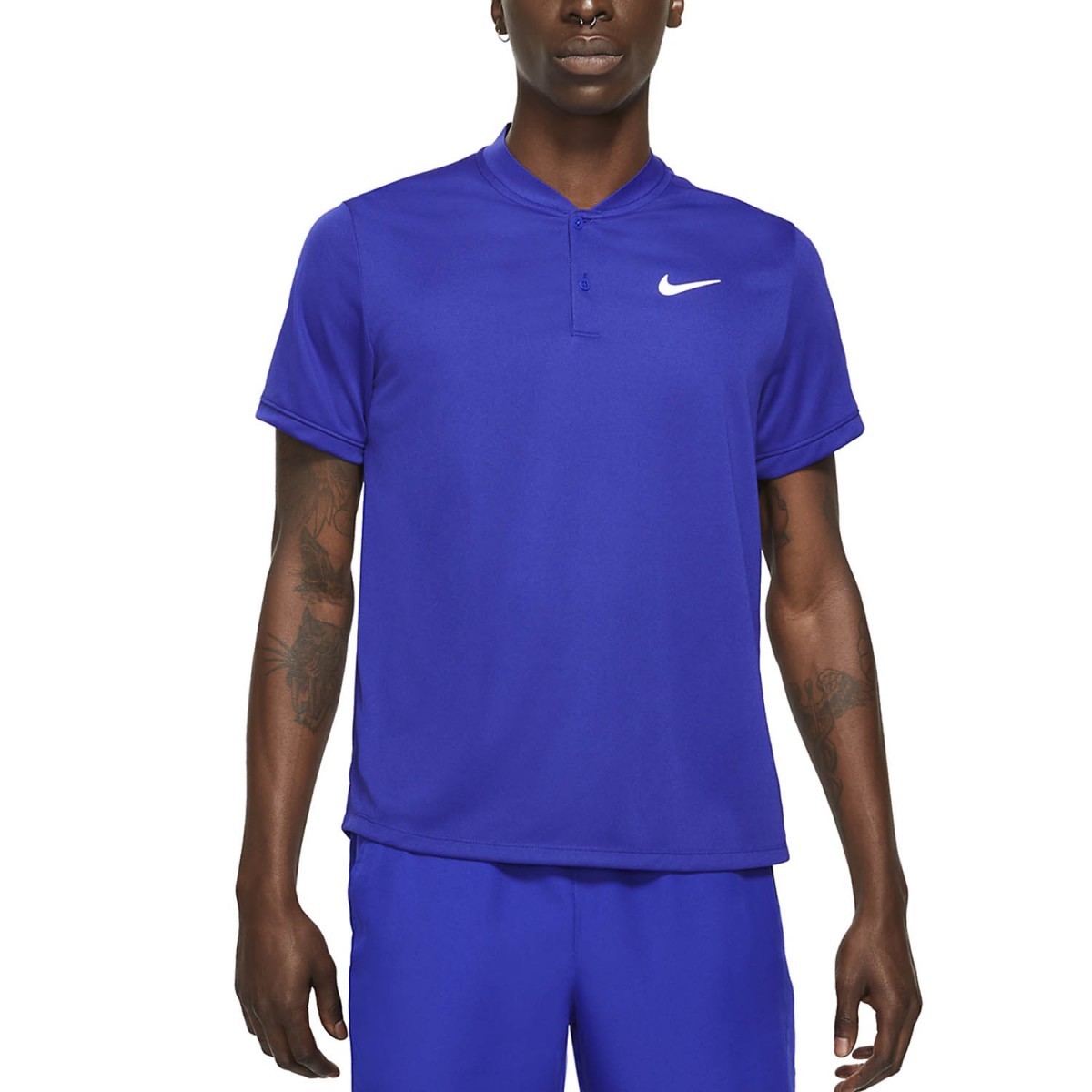 Тенісна футболка чоловіча Nike Court Polo Blade concord/white