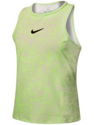 Тенісна майка для дівчат Nike Court Victory Tank Printed lime glow/black Тенісна майка для дівчат Nike Court Victory Tank Printed lime glow/black