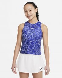 Тенісна майка для дівчат Nike Court Victory Tank Printed concord/white Тенісна майка для дівчат Nike Court Victory Tank Printed concord/white