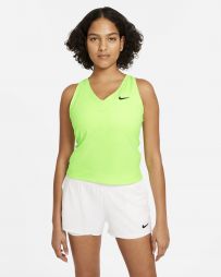 Теннисная майка женская Nike Court Victory Tank lime glow/black