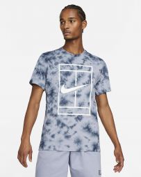 Теннисная футболка мужская Nike Court Tee Heritage Dye indigo haze/obsidian