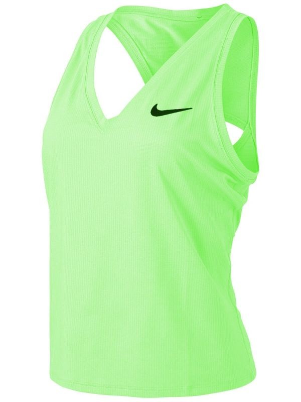 Теннисная майка женская Nike Court Victory Tank lime glow/black