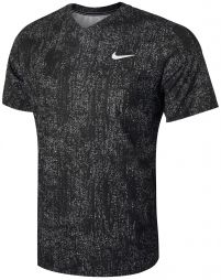 Тенісна футболка чоловіча Nike Victory Print T-Shirt black/black/white