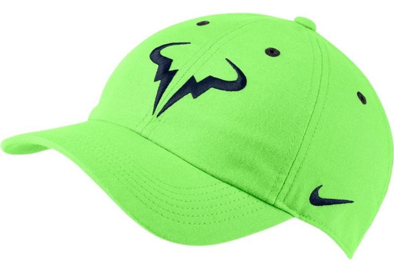 Теннисная кепка Nike Rafa U Aerobill H86 Cap lime glow/obsidian