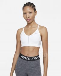 Топ жіночий Nike Indy Bra V-Neck white/grey fog/particle grey