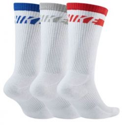 Носки тенісні Nike Everyday Plus Cush Crew 3-pack/white/multicolor Носки тенісні Nike Everyday Plus Cush Crew 3-pack/white/multicolor
