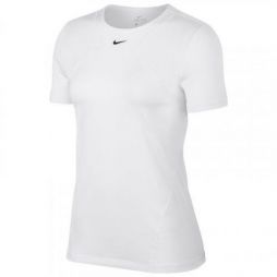 Тенісна футболка жіноча Nike Pro Top SS All Over Mesh white/black