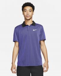 Теннисная футболка мужская Nike ADV Slam Polo dark purple dust/black/white