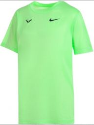 Тенісна футболка дитяча Nike Court Tee Rafa lime glow/obsidian Тенісна футболка дитяча Nike Court Tee Rafa lime glow/obsidian