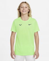 Тенісна футболка дитяча Nike Court Tee Rafa lime glow/obsidian Тенісна футболка дитяча Nike Court Tee Rafa lime glow/obsidian