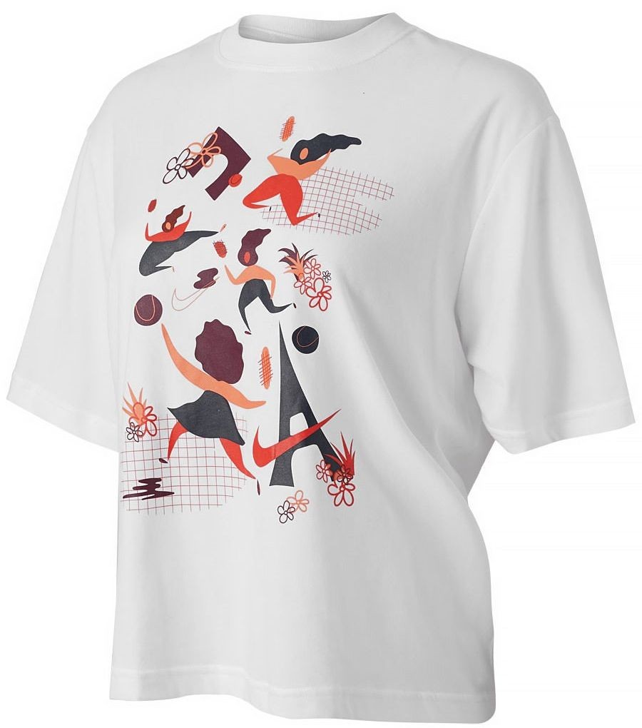 Теннисная футболка женская Nike Court Tee Enhergy Roland Garros white