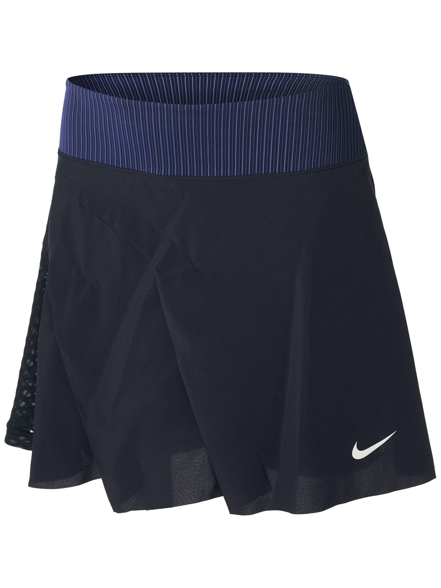 Тенісна спідничка жіноча Nike Advantage Slam Skirt obsidian/white