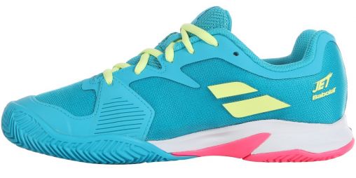 Детские теннисные кроссовки Babolat Jet Грунт Junior capri breeze/pink Детские теннисные кроссовки Babolat Jet Грунт Junior capri breeze/pink