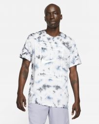 Теннисная футболка мужская Nike Court Tee Heritage Dye white/black