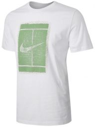 Теннисная футболка мужская Nike Court Tee Seasonal Court white/steam