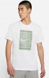 Теннисная футболка мужская Nike Court Tee Seasonal Court white/steam