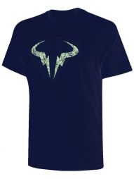 Теннисная футболка мужская Nike Court Rafa Tee obsidian/lime glow