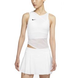 Теннисная майка женская Nike ADV Slam Tank white/black
