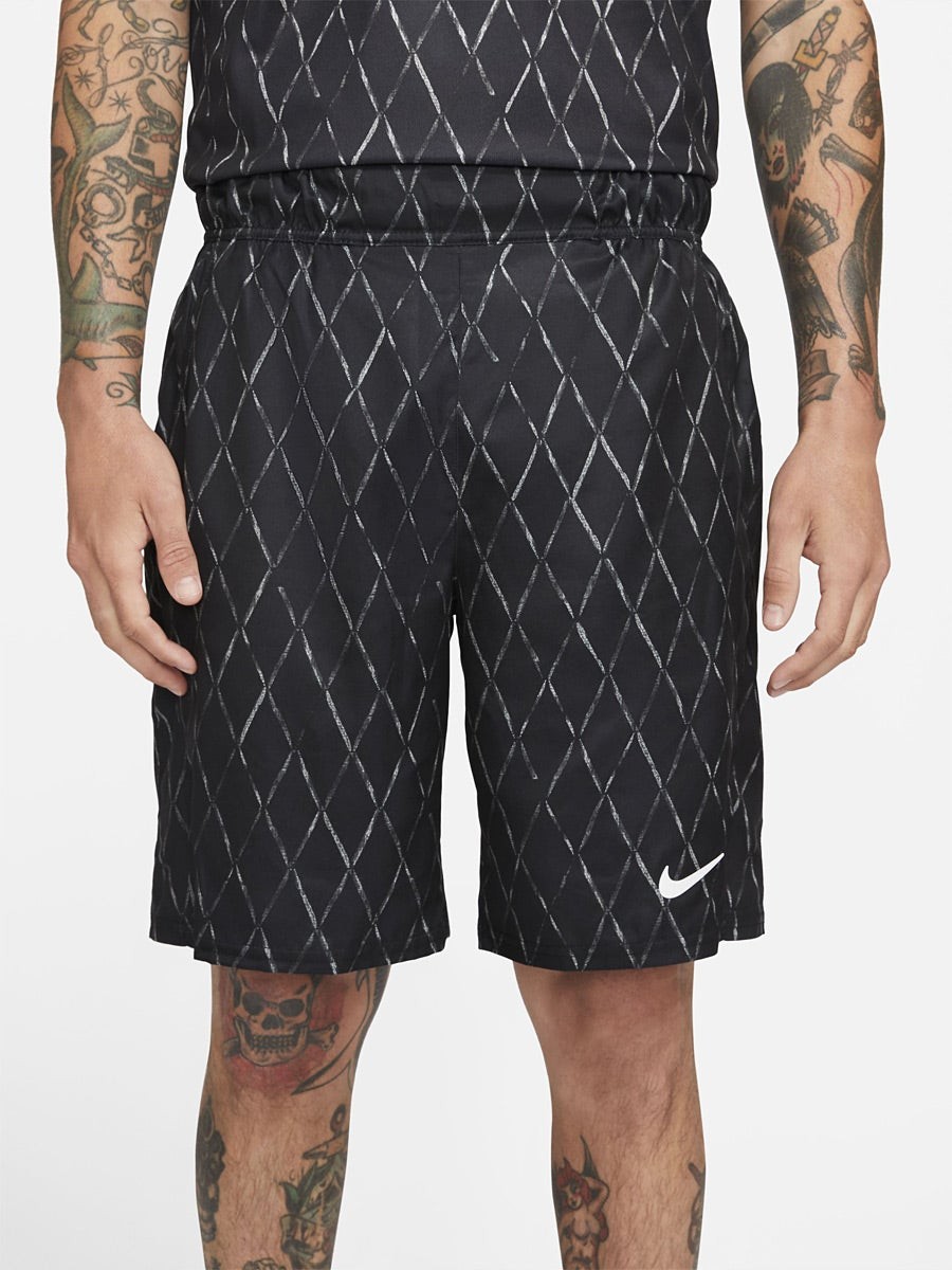 Теннисные шорты мужские Nike Court Victory Short 9in Printed black/white