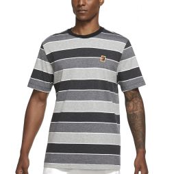 Теннисная футболка мужская Nike Court Embedded Stripes Tee black Теннисная футболка мужская Nike Court Embedded Stripes Tee black