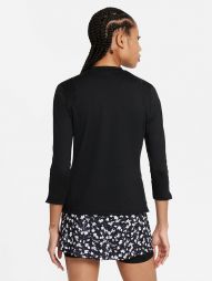 Теннисная футболка женская Nike Court Victory Top 3/4 Sleeve black/white Теннисная футболка женская Nike Court Victory Top 3/4 Sleeve black/white