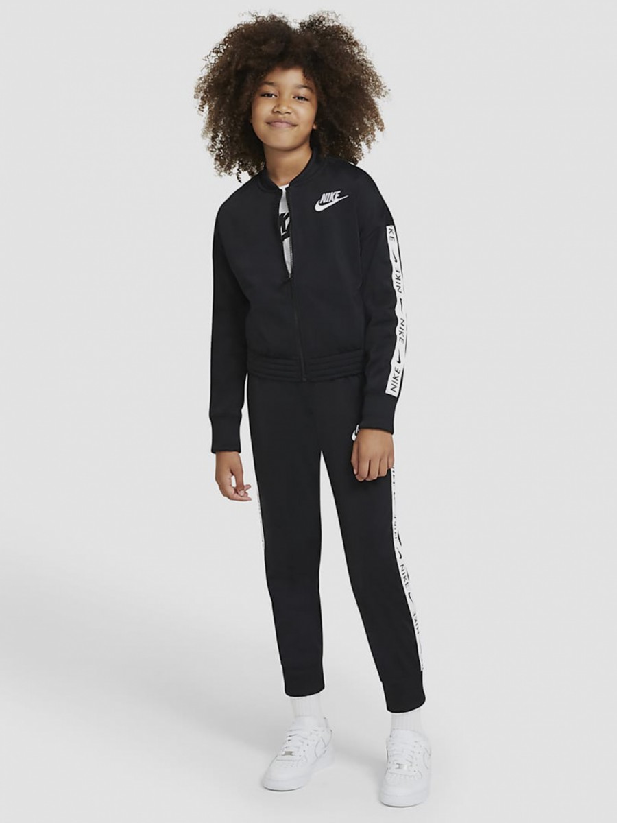 Спортивный костюм детский Nike Swoosh Trak Suit Tricot black/white