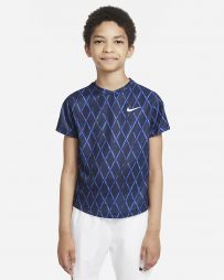 Тенісна футболка дитяча Nike Court Victory SS Top Printed obsidian/white Тенісна футболка дитяча Nike Court Victory SS Top Printed obsidian/white