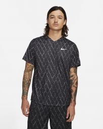 Теннисная футболка мужская Nike Court Victory Top Printed black/white