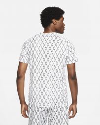 Теннисная футболка мужская Nike Court Victory Top Printed white/black Теннисная футболка мужская Nike Court Victory Top Printed white/black