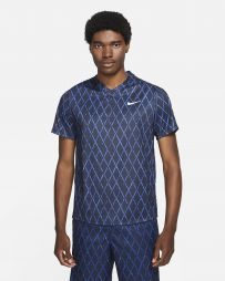 Теннисная футболка мужская Nike Court Victory Top Printed obsidian/white