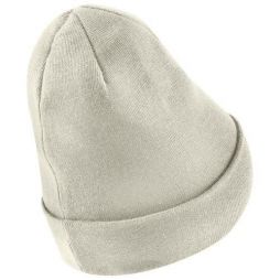 Спортивная шапка Nike Beanie Metal Swoosh beige/metallic silver