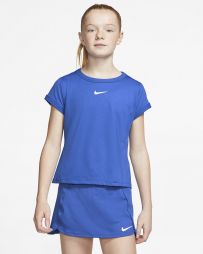 Тенісна футболка дитяча Nike Court G Dry Top SS game royal/white Тенісна футболка дитяча Nike Court G Dry Top SS game royal/white