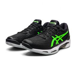Теннисные кроссовки мужские Asics Solution Speed FF 2 ГРУНТ black/green gecko Теннисные кроссовки мужские Asics Solution Speed FF 2 ГРУНТ black/green gecko
