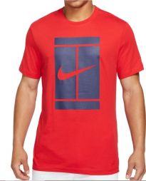 Теннисная футболка мужская Nike Court Tee Seasonal Court university red