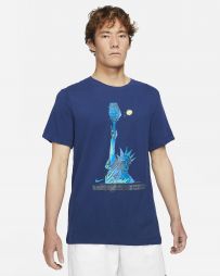 Теннисная футболка мужская Nike Court Tee NYC Liberty binary blue